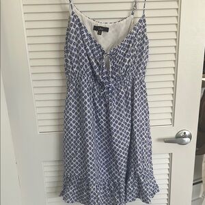 Blue and White Patterned Dress